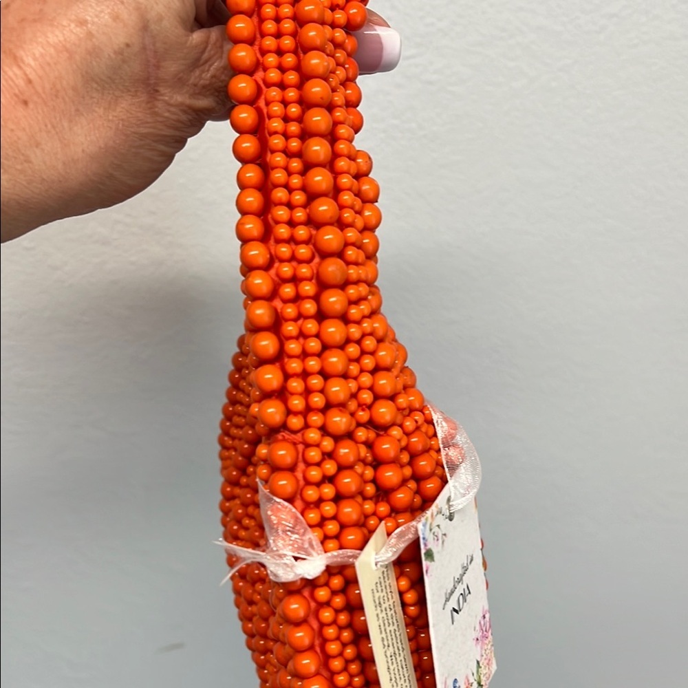 Vibrant Orange Beaded Hobo Bag ✨🧡 - Picture 6 of 8